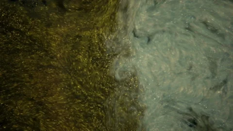 Metallic Paint In Water Stock Footage 94358989