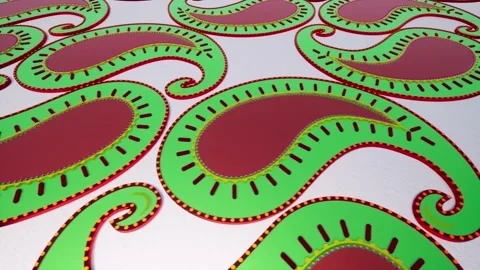 Metallic paisley beautiful gradient texture ethnic patterns elements for design Stock Footage 167541642