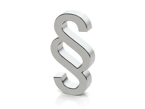 Metallic paragraph symbol Stock Illustration