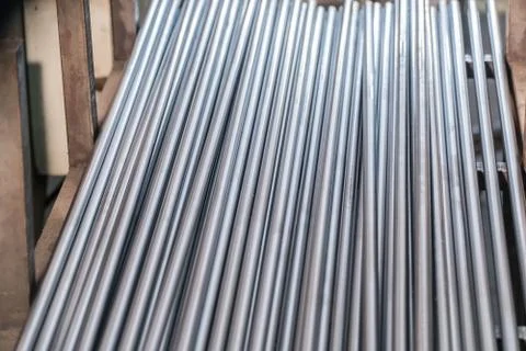 A metallic pipe striped background Stock Photos