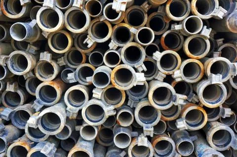 Metallic pipes Stock Photos
