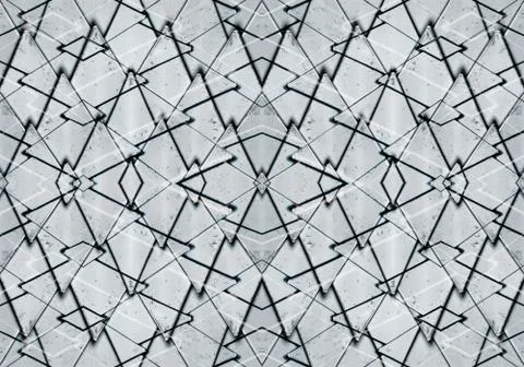 Metallic Polygons Pattern Stock Illustration