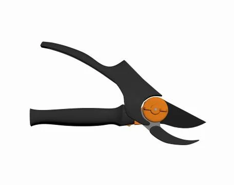 Metallic pruning shears as garden tools Stock Illustration