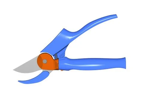 Metallic pruning shears as garden tools Stock Illustration