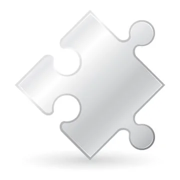 Metallic puzzle vector illustration Stock Illustration