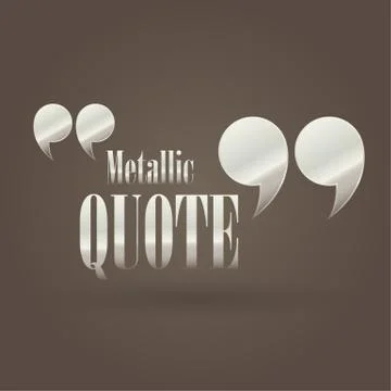 Metallic quote Stock Illustration