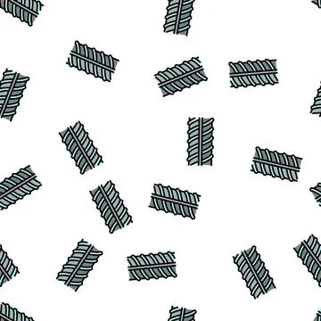 Metallic rebar vector seamless pattern Stock Illustration