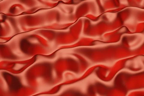 Metallic red cloth texture as abstract background. Red metallic wave liquid.. Stock-Illustration