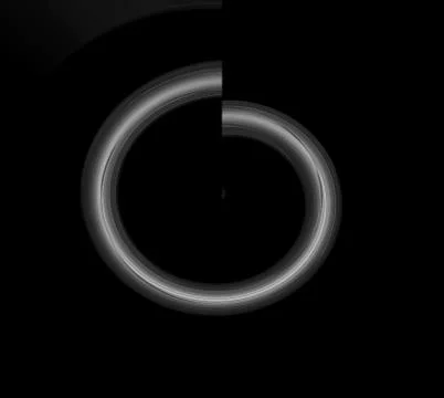 Metallic ring on black background Stock Illustration