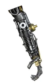Metallic robot hand Stock Photos