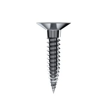 Metallic screw. 3D rendering illustration. 스톡 일러스트