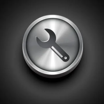 Metallic setting icon Stock Illustration