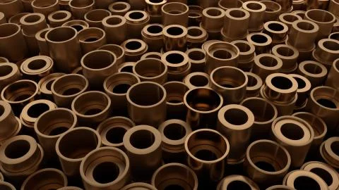 Metallic shape primitives forms industrial abstract background. Stock Illustration