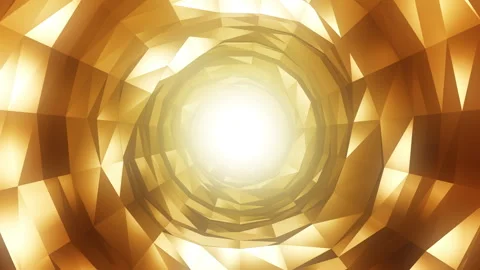 Metallic Shapes Tunnel Background Stock Footage 314098087