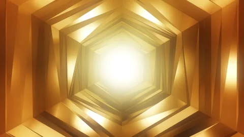 Metallic Shapes Tunnel Background Stock Footage 314098133