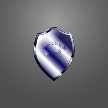 Metallic shield Stock Illustration