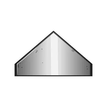 Metallic shield shape protecting blank banner design Stock Illustration