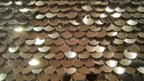 Metallic Shine of Sequins Stock Photos