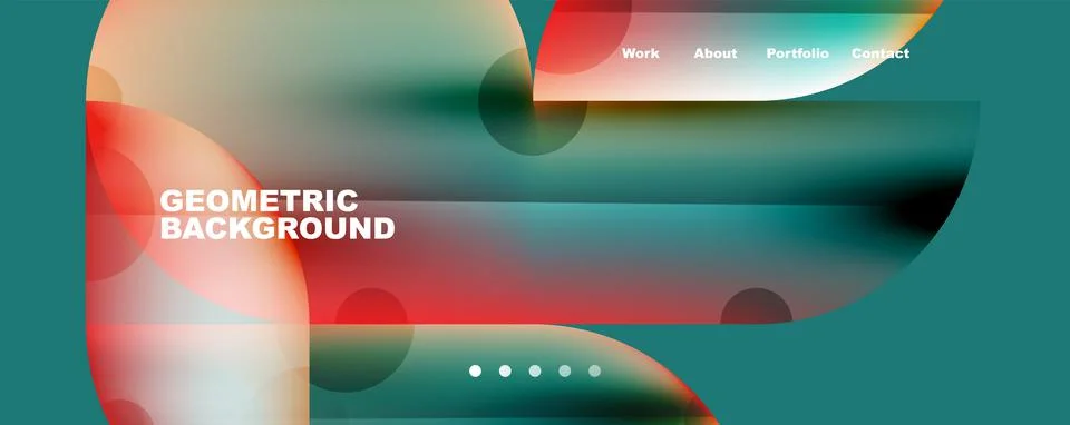 Metallic shiny fluid colors with geometric elements. Geometric abstract Illustrazione stock