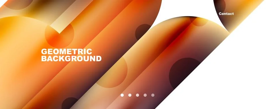 Metallic shiny fluid colors with geometric elements. Geometric abstract Stock Illustration