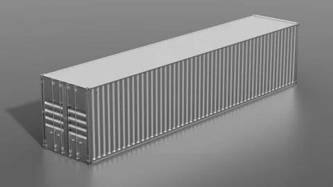 Metallic ship cargo container Stock Illustration