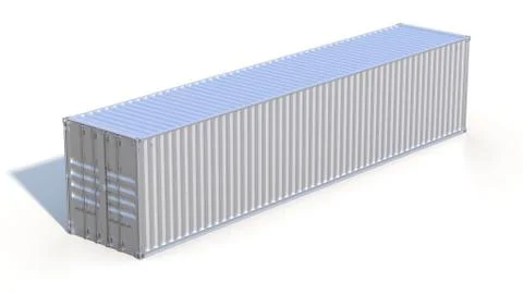 Metallic ship cargo container Stock Illustration