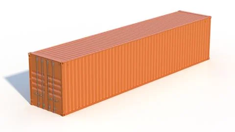 Metallic ship cargo container Stock Illustration