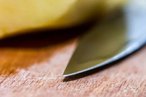 Metallic side of knife Stock Photos