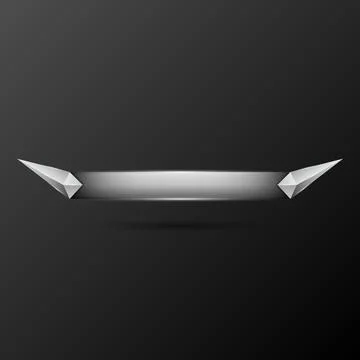 Metallic silver game title lower third banner Stock Illustration