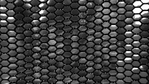 Metallic silver shinny sequin pattern texture bg, black and white, rhythm Stock Footage 198430789