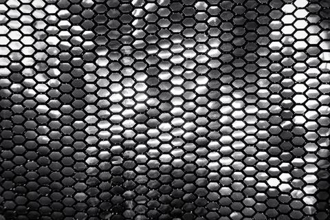 Metallic silver shinny sequin pattern texture bg, black and white Stock Photos