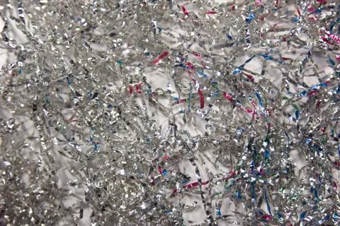 Metallic silver stripes for decorations Stock Photos