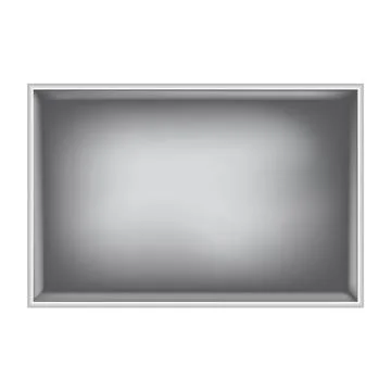 Metallic silver tray Illustrazione stock