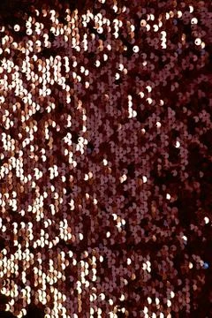 Metallic sparkling sequins scales background, round sequins in fashion dress, Stock Photos