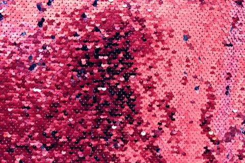 Metallic sparkling sequins scales background, round sequins in fashion dress, Stock Photos