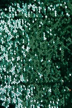 Metallic sparkling sequins scales background, round sequins in fashion dress, Stock Photos