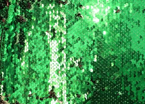 Metallic sparkling sequins scales background, round sequins in fashion dress, Stock Photos
