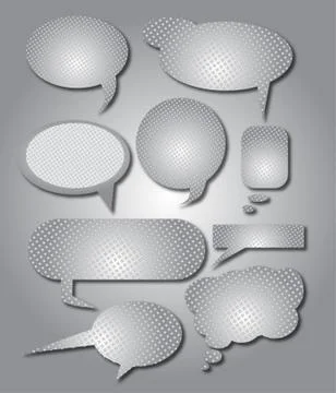 Metallic speech bubble Stock Illustration