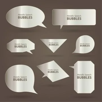 Metallic speech bubble Stock Illustration