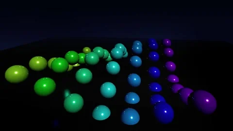 Metallic Sphere Grid Wave Animation Loop Stock Footage 335068644