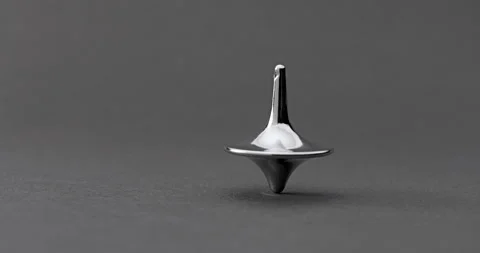 Metallic Spinning Top. Stock Footage 330105186