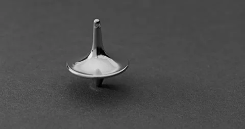 Metallic Spinning Top. Stock Footage 330455163