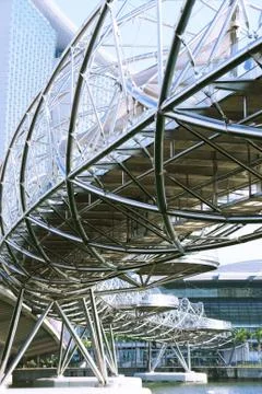 Metallic spiral structure Stock Photos