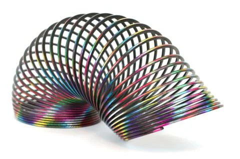 Metallic Spiral on White Background Stock Photos