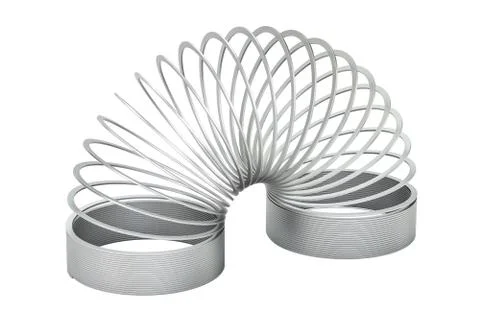 Metallic spring, 3D rendering Stock Illustration