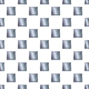 Metallic square buttons seamless geometric pattern background 库存插图