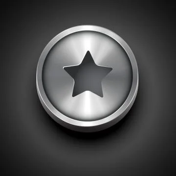 Metallic star icon Stock Illustration
