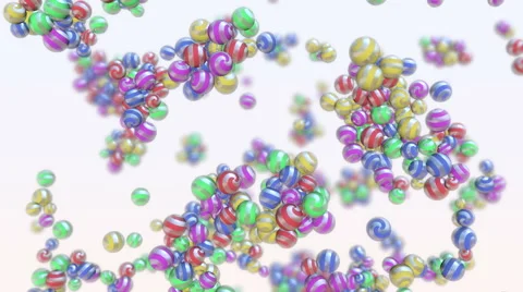 Metallic striped balls.Seamless loop Stock Footage 46768491