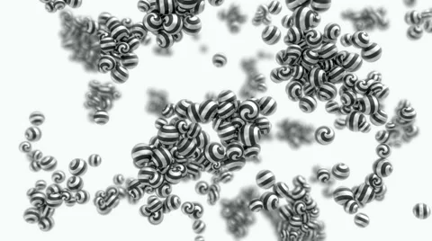 Metallic striped balls.Seamless loop Stock Footage 46802184