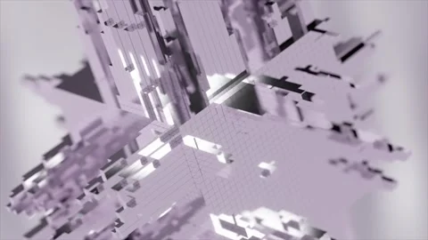 Metallic structure with a complex design... | Stock Video | Pond5